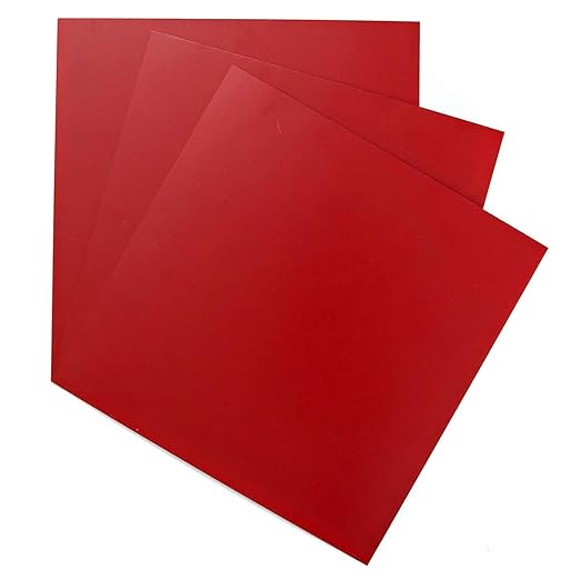 EAGLE 1: 12" x 12" 26 Gauge Sheet Metal Squares (3 Pack Per Order, Multiple Colors) Great for Arts, Crafts, DIY Home or Work Projects (6" X 6", Bright Red)