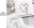 Lapoo Flowers Metal Cutting Die for Scrapbooking - Durable, Cut Stencils for DIY Scrapbook Photo Album Decorative Paper Card, Card Making Supplies, Embossing (Three-Layer Flower Frame 4.2 x 2.9 in)