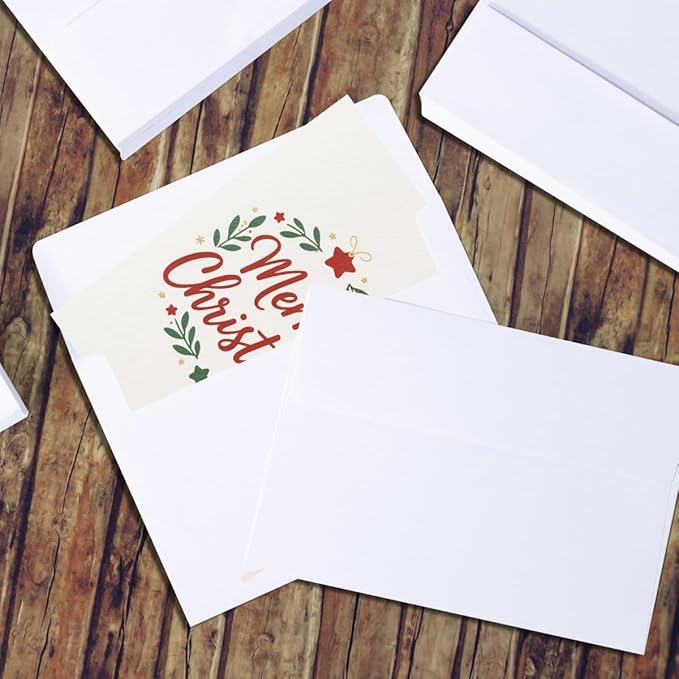 Keketer A4 White Printable 4x6 Envelopes 70 Pack Self - Seal, for 4x6 Cards, Weddings, Invitations, Baby Shower 4.25 x 6.25 Inches