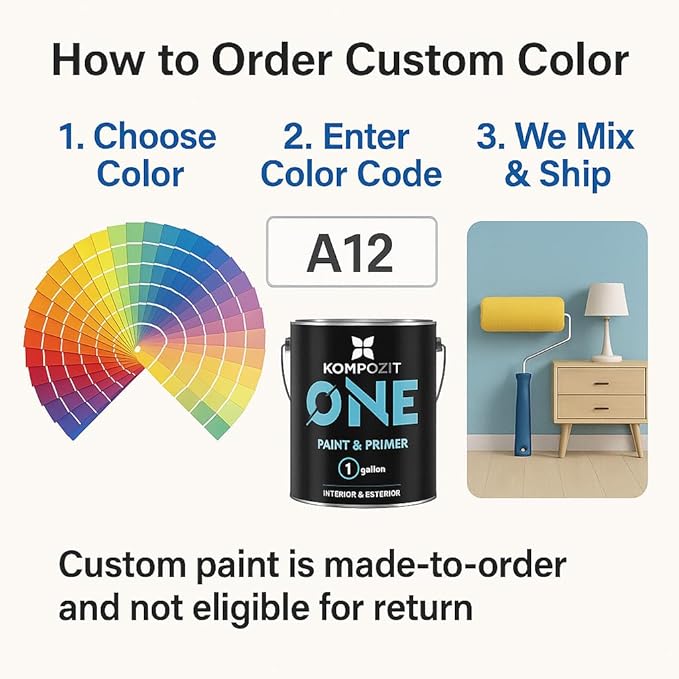 Kompozit ONE White Tintable Base – 1 Gallon Acrylic Paint & Primer (Tinted)