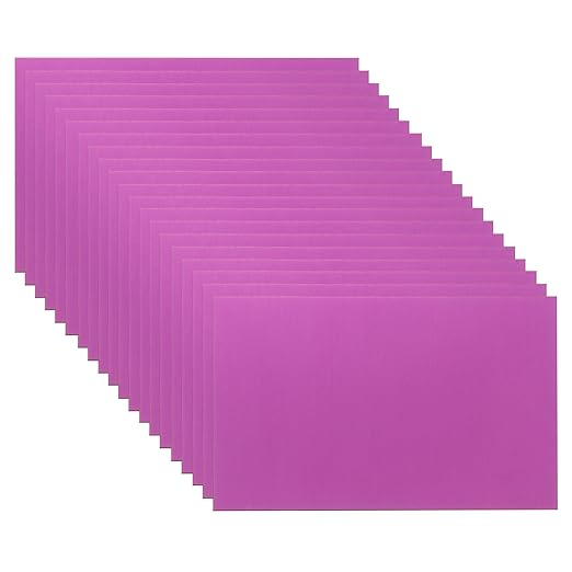 PATIKIL 2.1x3.3 Inch Anodized Aluminum Sheet Metal, 20Pcs Laser Plates Engraving Blanks 0.5MM Thin Rectangle for Crafting DIY House Laser Engraving, Purple