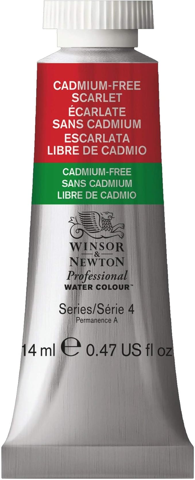 Winsor & Newton Professional Watercolor, 14ml (0.47-oz) Tube, Cadmium-Free Scarlet