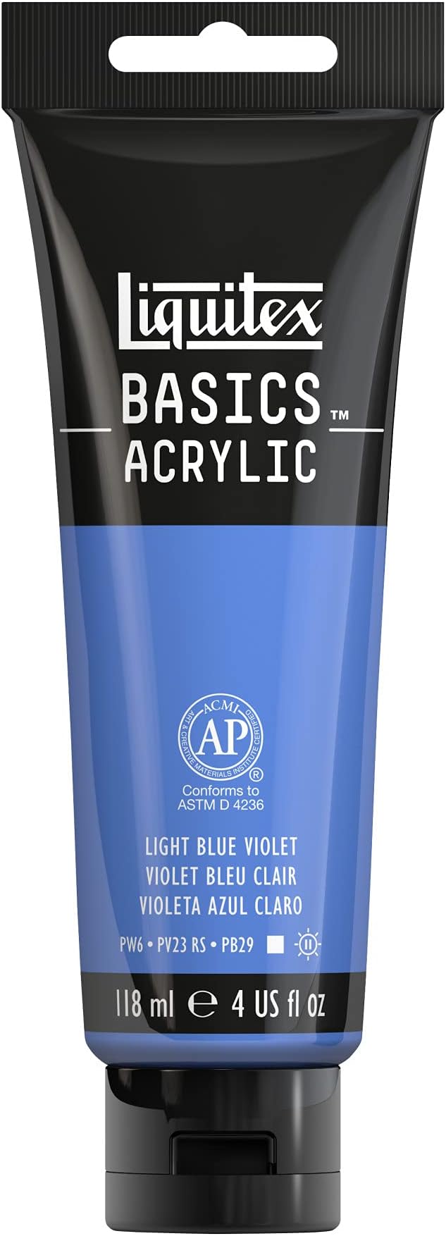 Liquitex BASICS Acrylic Paint, 118ml (4-oz) Tube, Light Blue Violet