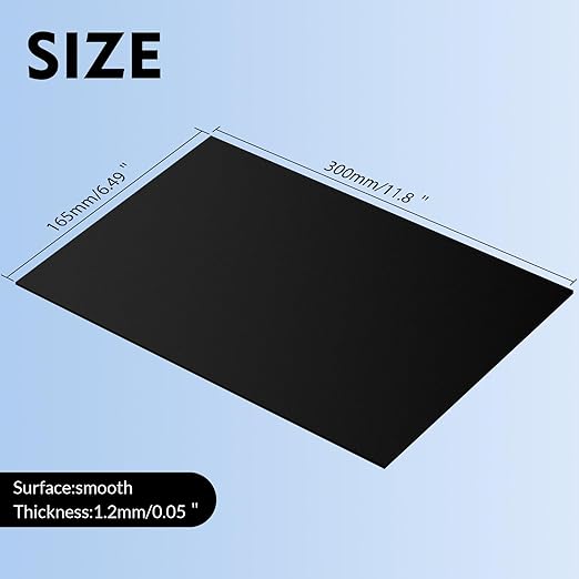 Laser Engraving Blank ABS Double Color Plastic Sheet, 11.8x6.49x0.05 inch Materials Double Color Plastic Sheet for Interior Signs, Badges, DIY Carving Pack of 12 (Black)