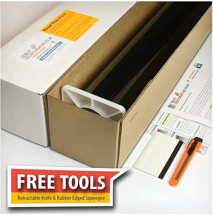 BDF EXNA20 Exterior Window Film Daytime Privacy and Heat Control Natural Black 20 (Dark) - 24in X 50ft