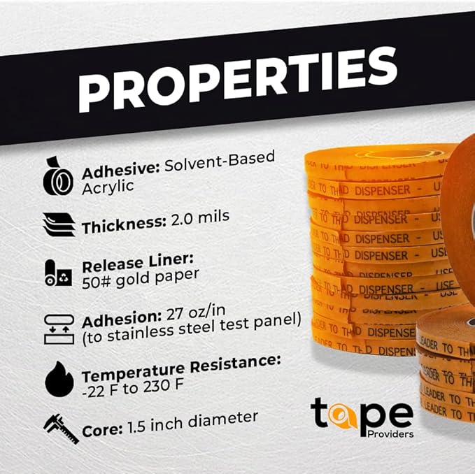 WOD General Purpose ATG Tape, 1/4 inch x 36 yds. (Set of 24 Rolls) Adhesive Transfer Tape Glider Refill Rolls Clear Adhesive on Gold Liner (Acid Free) RWATG20