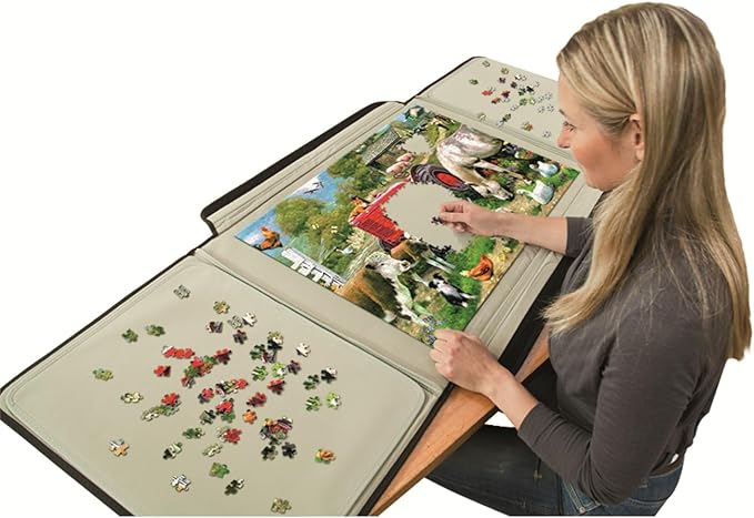 Jumbo, Puzzle Mates, Portapuzzle - Standard 1,000 Piece, Jigsaw Puzzle Accessories