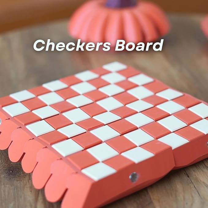 Forgecore Gourd Games, Pumpkin Game Set: Magnetic Chess Checkers, Dice Tower, Cribbage, Card Holder, Gourd Gambit Pumpkin Chess Expansion Pack, 3D Printing Portable Adult Pumpkins Board Game Set(#1)