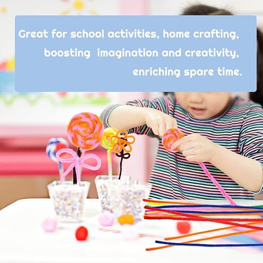 60 PCS Orange Pipe Cleaners, Pipe Cleaners Chenille Stem,Pipe Cleaners Bulk,Art Pipe Cleaners for Creative Home Decoration Supplies and Crafts Project
