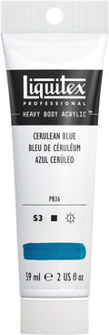 Liquitex Professional Heavy Body Acrylic Paint, 2-oz (59ml) Tube, Cerulean Blue