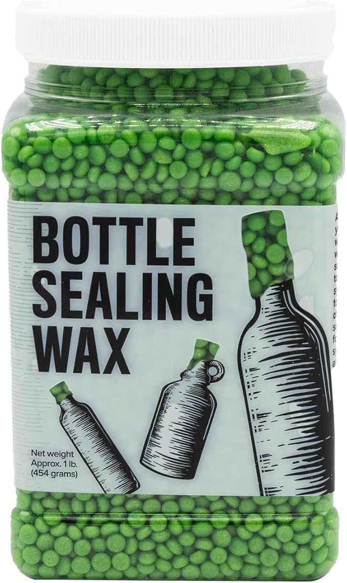 Blended Waxes, Inc. Bottle Sealing Wax, Pastille Wax Seal Beads For Wine, Beer, and Liquor Bottle Sealing, Seals Between 25-30 Bottles, 1 lb, Lime Green
