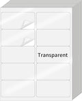 STARLIBOO Transparent Stickers Labels - 2" x 4" Address Labels Mailing Stickers for Laser/Inkjet Printer 8.5"×11"- 20 Sheet