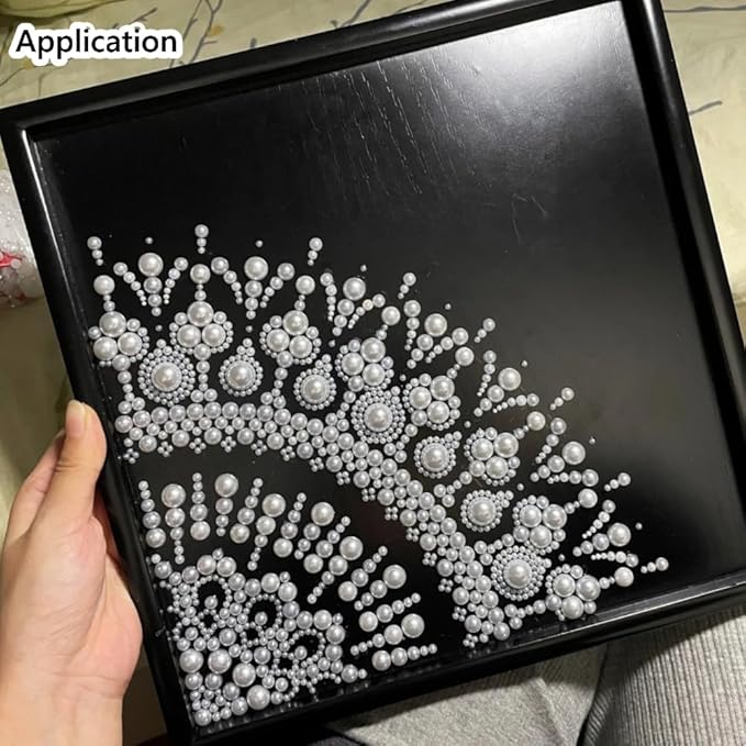 5000pcs 5mm Half Pearls for Crafts Flatback Round Half Pearl Beads for Jewelry Making Nail Art Scrapbook Craft Wedding Dress Decoration(Ivory White)