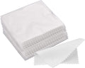 SEVENWELL 50pcs Jewelry Cleaning Cloth White Polishing Cloth for Sterling Silver Gold Platinum Small Silver Polish 8x8cm