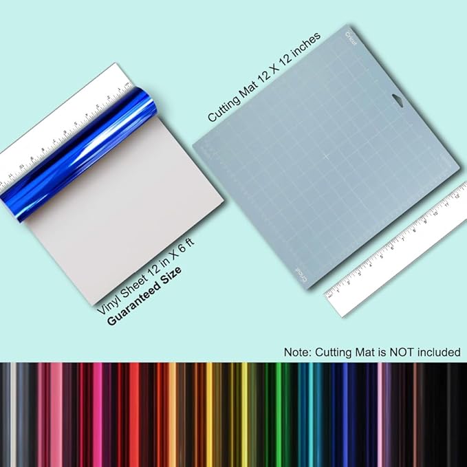 Tvinyl Warehouse Blue Foil HTV Heat Transfer Vinyl Roll 12" x 6FT for All Cutter Machine