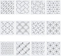 FREEBLOSS 12Pcs Sashiko Stencils Sashiko Embroidery PET Template Drawing Line Template for Hand Quilting Sashiko Patterns Templates Embroidery Stencils 5.5 * 5.5''