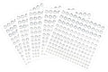 5 Sheets Self Adhesive Pearl Stickers, Flat Back Pearls Sticker, 4 Size Self Adhesive Rhinestone Gem Stickers for DIY Crafts Craft Card Decorations Nail Art Beauty Makeup (White)