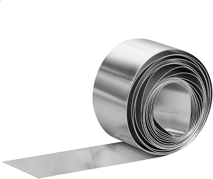 Aluminum Flashing Roll，Aluminum Sheet Roll 3500x50x0.2mm(LxWxT) Applicable to Various House Repair and DIY Projects