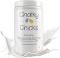 Chalky Chicks All-in-One Chalk Paint for Furniture or Cabinet - 32 Fl Oz - Matte Finish Aged Burlap White for Metal, Wood Furniture Paint - No Sanding All-in-One for Home Decor & Crafts, USA Made