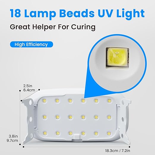 Bsrezn 200g UV Resin Kit with Upgraded Light 18 Beads, Crystal Clear Solar Activated UV Epoxy Resin for Jewelry Making (100g x 2)