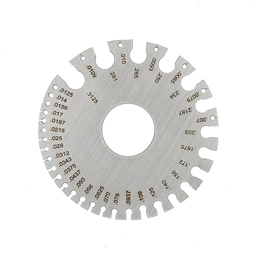 DGOL Stainless Steel SWG Sheet Metal Wire Cable Gage Standard Thickness Gauge with Very Clear Numbers and Letters