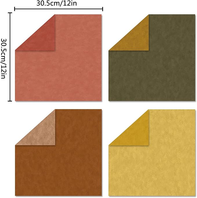 Scrapbook Paper 12x12 Brown, 24 Sheets/24 Designs Double-Sided Bohemian Patterned Craft Paper, Boho Tone Decorative Paper for Junk Journals Greeting Cards Photo Album Decoration (Boho Tone, 12x12 in)