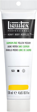 Liquitex Professional Heavy Body Acrylic Paint, 4.65-oz (138ml) Tube, Cadmium Free Yellow Medium