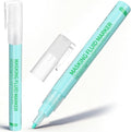 2 Pcs Masking Fluid Pen for Watercolor Painting, Capacity with Applicator Tip, Masking Fluid Marker for Various Art Projects Watercolor Ink(Green,3mm)