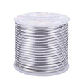 BENECREAT 9 Gauge Jewelry Craft Aluminum Wire 55 Feet Bendable Metal Sculpting Wire for Craft Floral Model Skeleton Making, Plant Gardening, Silver