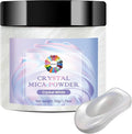 Crystal White Mica Powder for Epoxy Resin，Natural Shimmer Mica Powder Used for Coloring Resin Artwork, car Spray Paint, Candles, soap, Lip Gloss, Nail Polish(50g/1.7oz)