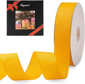 LIUYAXI 1" X 50 Yards Solid Gold Grosgrain Ribbon, Perfect for Crafts, Wedding Decor, DIY Hair Accessories, Sewing, Gift Package Wrapping and More