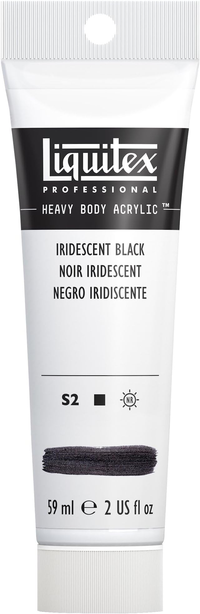 Liquitex Professional Heavy Body Acrylic Paint, 2-oz (59ml) Tube, Iridescent Black