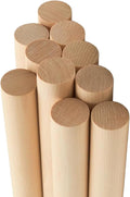 ALBO 1" x 48" Wooden Dowel Rods Set - 10 Pack Birch Natural Long Craft Sticks Rails Shelf Supports Garden Hardwood Smooth Finish Woodworking Material DIY Furniture Bulk Professional