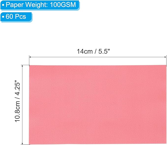 PATIKIL 60 Sheets Vellum Paper 4.25x5.5, Vellum Paper Printable Translucent Paper 100GSM Colored for Invitations Laser Inkjet Printing Card Making Crafting Wedding Tracing, Red