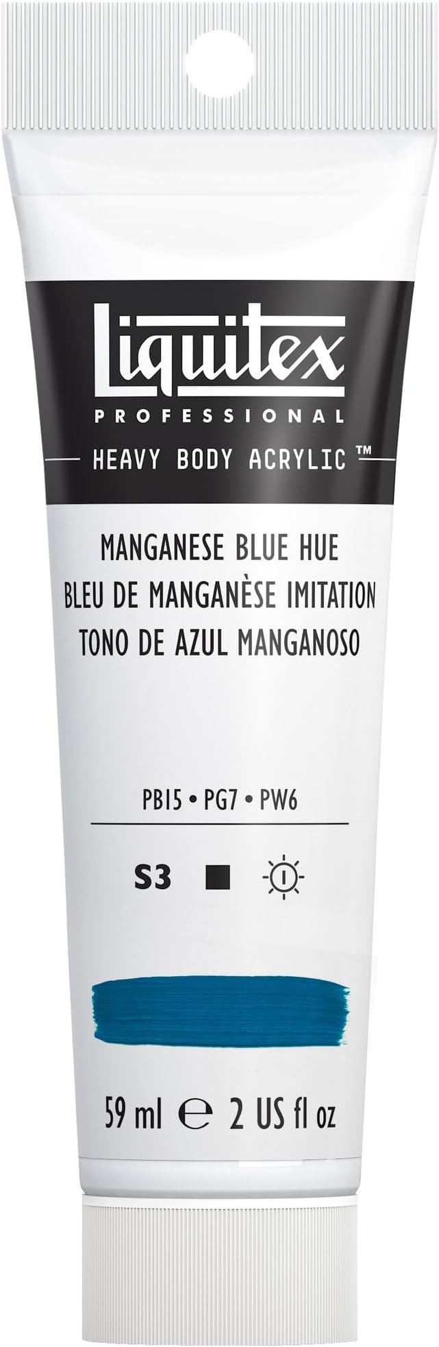 Liquitex Professional Heavy Body Acrylic Paint, 2-oz (59ml) Tube, Manganese Blue Hue