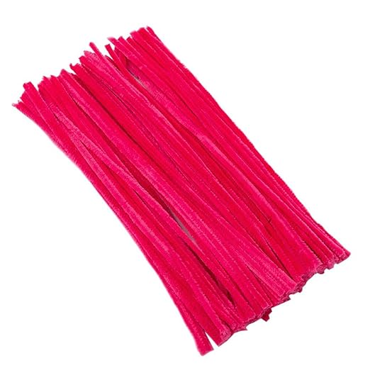 300 Pieces Pipe Cleaners Chenille Stem, 3 Pastel Candy Color Pipe Cleaners Set for Pipe Cleaners DIY Arts Crafts Decorations, Chenille Stems Pipe Cleaners (Pink)