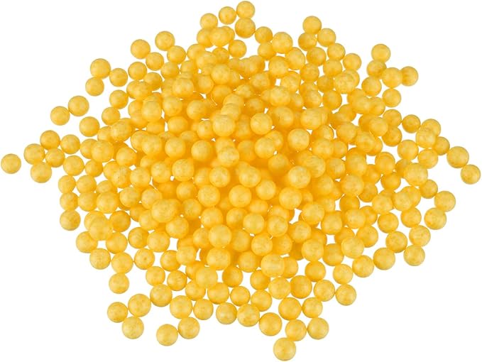 MECCANIXITY Foam Beads Foam Balls 7-9mm for Wedding and Party Decorations, Tiny Packing Balls, Arts DIY Crafts Supplies (Dark Yellow,1 Pack Approx 3000pcs)