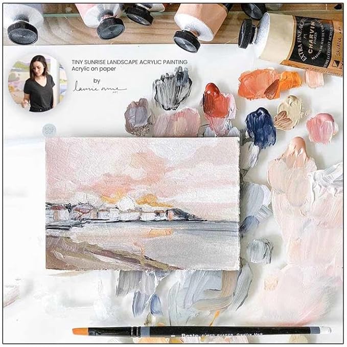 Charvin Extra Fine Professional Acrylic Paint - Cadmium Red Medium Genuine, 60ml Tube, Triple-Milled, Lightfast Pigments, Open Stock Artist Acrylic Paints in Nature-Inspired Hues