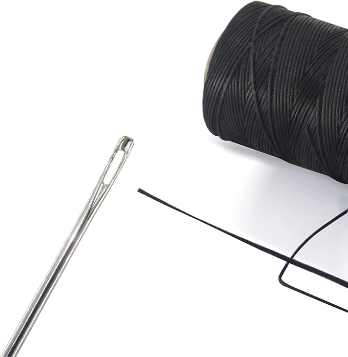 MJMP 4" Professional Upholstery Large Eye Long Needle Easy to Thread,Used for Furniture Weaving Leather Hand Sewing. (4")