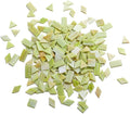 Lanyani Glass Mosaic Tiles for Art Crafts, 4 Shapes Mixed Tiffany Stained Glass Pieces, 200 Pieces, Square/Rectangle/Diamond/Triangle,New Leaf Green