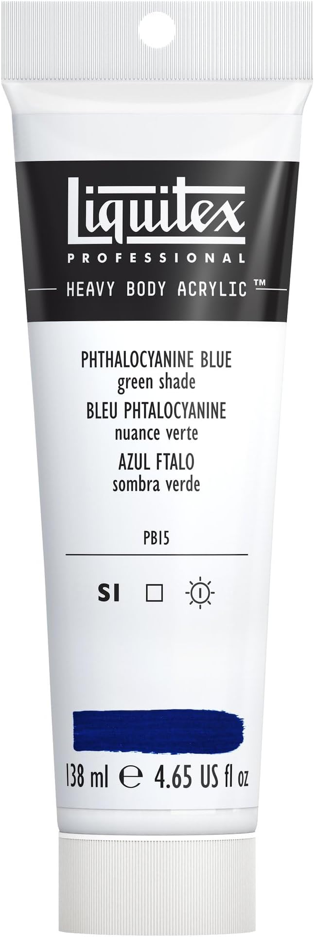 Liquitex Professional Heavy Body Acrylic Paint, 4.65-oz (138ml) Tube, Phthalocyanine Blue (Green Shade)
