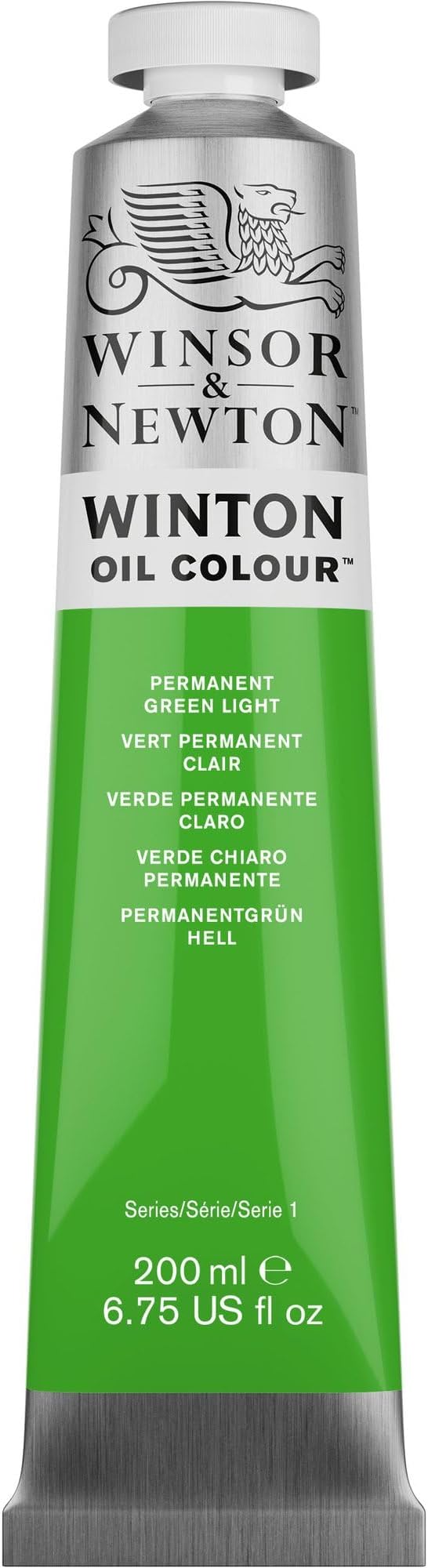 Winsor & Newton Winton Oil Color, 200ml (6.75-oz) Tube, Permanent Green Light
