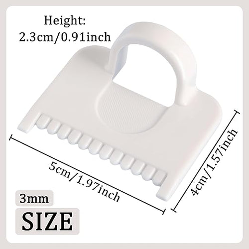 1 PCS Square 3mm Edge Lock Seam Guide, Mini Sewing Finger Ruler for Hand Sewing, DIY Sewing Kit Tool, Sewing Needle Gauge Measuring Guide, Square White