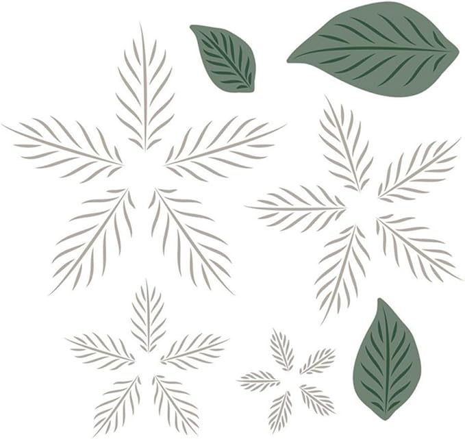 Cutting Dies Metal Stencils Scrapbooking Tools DIY Embossing Template for Paper Card Making Album Arts Crafts Supplies (Flower Set C-10.5x9.7cm)