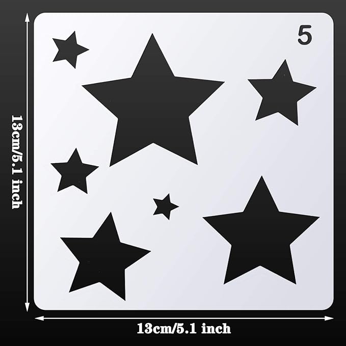 Outus 16 Pieces Kids Drawing Stencils Basic Shape Plastic Drawing Stencil Template Geometry Shape Reusable DIY Painting for Kids Girls Boys Gifts Home Classroom Crafts