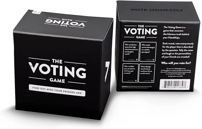 The Voting Game - The Hilarious Adult Party Card Game About Finding Out Who Your Friends are - Perfect for College Students, Fun Parties and Board Games Night with Your Friends