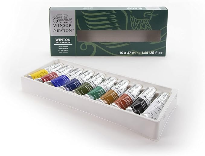 Winsor & Newton Winton Oil Paint, Starter Set of 10 x 37ml Tubes