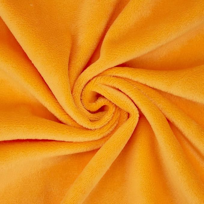 kullaloo Plush Fabric | Solid Orange Minky Fabric for Sewing | Super Soft Cuddle Material | 39.5x29.5 | Plushies, Baby Blankets, Pillows, Dog Beds, Cat Beds, Beanies, Baby Accessories, Apparel & More