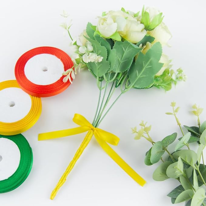 5/8 Inch 25 Yards Satin Ribbon Light Purple, Solid Color Fabric Ribbon for Gift Wrapping, Wedding, Polyester Gift Ribbon for Birthday Party Decoration, Craft, Hair, Floral, Sewing