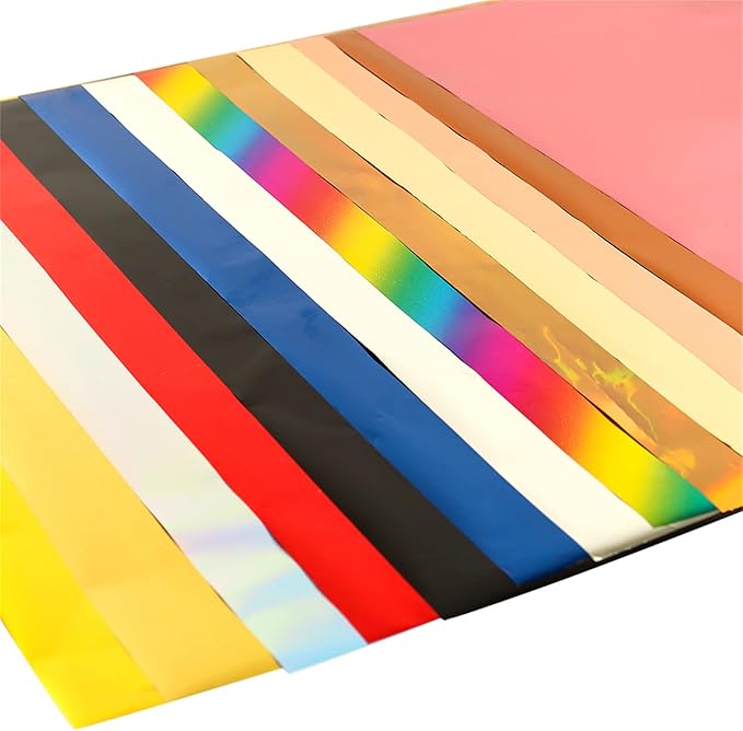 Briartw 20x29cm Hot Foil Paper 50 Sheets Pack Toner Reactive Foil Hot Stamping Foil Paper by Laser Printer and Laminator for Scrapbooking Craft Cardmaking DIY Album (Laser Gold, 50 Sheets)